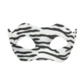 Halloween Halbgesicht Zebra Muster Maske Maskerade Kostüm Cosplay Augenmaske Party Zubehör - Schönes Mädchen Zebramuster
