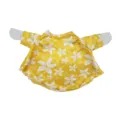 Breathable floral pet duck clothes for summer, cute yellow outfit for geese and ducks. - White Flowers on Yellow