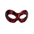 Red black lace mask PVC half face masquerade halloween party costume carnival decorative prop - Red
