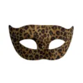 Leopard Muster Halbgesicht Maske Halloween Maskenball Kostüm Tier Eyemask Party - Flacher Kopf Leopardenmuster