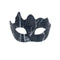 Halloween Maskerade Halbgesicht Tierprint Maske Party dekorative Augenmaske Cosplay Requisite - Mehreckig Silber Schwarz Zweifarbig Krokodilmuster