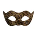 Leopard Muster Maske Halbgesicht Kostüm Party Tier Augenmaske für Karneval Halloween - Schönes Mädchen Leopardenmuster