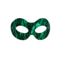 Green metallic lace half face mask for party Halloween masquerade costume decoration prop - Green