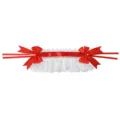 Dolce accessorio per capelli Lolita con fiocchi rossi e pizzo bianco per outfit cosplay carini. - Rosso