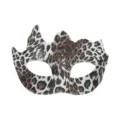 Halloween Tier Leopardenmuster Maske Halbgesicht für Karneval Cosplay Party Kostüm - Vielhorn Tigermuster