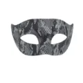 Graue Schlangenmuster Maskerade Augenmaske fuer Halloween Party und Cosplay Kostuem. - Flachkopf Schwarz Grau Schlangenmuster-Imitat