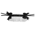 Dolce cerchietto Lolita in pizzo bianco e nero con fiocchi per feste e cosplay. - Nero