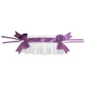 Joli serre-tête Lolita avec nœuds en satin violet et volant en dentelle blanche cosplay. - Violet