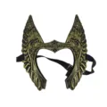 Gold winged goddess mask cosplay costume party headpiece theatrical decoration prop - Antique Gold