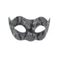 Schlangenhaut Maske Halbgesicht Augenmaske fur Halloween Party Kostum dekorative Requisiten. - Kleine Schönheit Schwarz Grau Schlangenmuster-Imitat