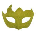 Masque de mascarade à paillettes vertes pour fête carnaval cosplay demi variante. - Or