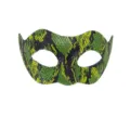Halloween Maskerade Halbgesicht Maske grüne Schlangenmuster Tier Augenmaske Party Dekor. - Kleine Schönheit Gelb Grün Schwarz Schlangenmuster-Imitat