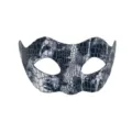 Halloween Maskerade Halbgesicht Tierprint Schillernde Maske Mystische Party Augenmaske - Kleine Schönheit - Silber Schwarz Zweifarbiges Krokodilmuster