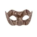 Halloween Halbgesicht Schlangenmuster Maske paare Augenmaske Party Dekoration Kostüm - Kleine Schönheit - Braun Weiß Schlangenmuster-Imitat