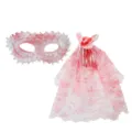 Halloween blutige Spitzenmaske und Schleier Set, gruselige Party Cosplay Haarschmuck. - Blutflecken-Set