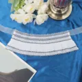 Collare in pizzo a doppio strato bianco con volant e ricamo nero per cosplay Lolita festa. - Scaldacollo Bianco