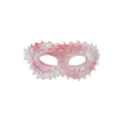 Rosa spitze maske fuer maskenball mit perlen dekoration, elegante augenbinde fuer feste. - Blutflecken Maske