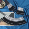 Ensemble col et bracelets en dentelle double couche noir et blanc, accessoires de costume Lolita. - Ensemble Dentelle Noire / Ensemble