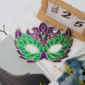 Kleurrijke pailletten masker Mardi Gras feest carnaval kostuum oogmasker decoratie - Driekleurige vuurvogel