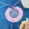 Rosa mehrschichtige Blütenblatt-Spitzen-Halskrause Französischer Rüschen-Choker Party Hochzeitskleid - Kirschblütenrosa