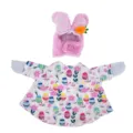 Pasen veranda gans outfit 23 inch grote witte gans kostuum konijnenoor hoed jurk set - Roze Sieradenset