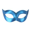 Masque de bal masqué bleu, loup demi-visage en PVC brillant pour fête, accessoire élégant. - Style Princesse PVC (Bande Élastique Réglable) / Bleu clair