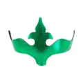 Green PVC princess mask for costume parties and masquerade events, glossy metallic finish. - Green
