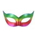 Masque de mascarade demi-visage arc-en-ciel coloré pour fête bal et événements de costume - Style Princesse PVC (Bande Élastique Réglable) / Coloré