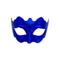 Blauwe PVC masker glanzend feestmasker voor dames, perfect voor carnaval en verkleedpartij. - Blauw / Verstelbare Elastische Band