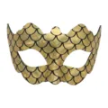 Gouden Zeemeermin Schubben Masker Variant Feest Kostuum Verkleed Glanzend Goud - Goud