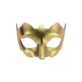 Gouden metallieke PVC masquerade half gezicht masker voor dames feest kostuum prop - Goud / Verstelbare Elastische Band