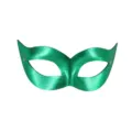 Masque de bal demi-visage en PVC métallique vert, loup sexy pour fête et soirée costumée - Style Princesse PVC (Bande Élastique Réglable) / Vert