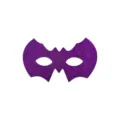 Purple glitter bat mask for masquerade party, Halloween costume eye mask, shiny carnival props. - Purple