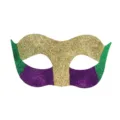 Glitzer Maske Damen Maskenball Fasching Karneval Gesichtskostüm Violett Gold Grün Party. - Feen-Bemalung-Dreifarbig