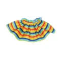 Colorful rainbow striped clown ruffle circus costume accessory for fun party performance - Rainbow Collar