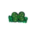 Green sequin clover headband for St. Patrick's Day party, festive hair accessory variant. - St. Patrick's Bracelet
