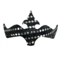 Karneval Halbgesicht Maske schwarze Pailletten Maskerade Party Kostüm dekoratives Requisiten Zubehör - Schwarz Silber
