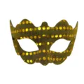 Maschera in paillettes dorate per feste, mezza maschera retro per party di Halloween. - Oro