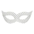 Halloween Pünktchen Maskenball Maske Party Augenmaske für Damen sexy Karneval Ballkleid - Kleine Schönheit / Weiß