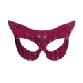 Halloween Maskerade PVC Pailletten Katzenohren Maske sexy Party Augenmaske Damen Kostüm - Fuchsia