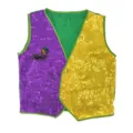 Bunte Karneval Pailletten Weste für Damen und Herren festliche Party ärmelloses Kostüm Top - Oberteile / Masken-Stil C