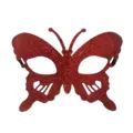 Red glitter butterfly mask for Halloween party women masquerade cosplay eye mask - Red