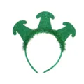 Green Glitter Jester Hat Headband Party Costume Hair Hoop Carnival Festival Dress Up Prop - Carnival Headband Style 6