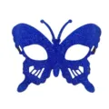 Blue glitter butterfly mask, sparkling masquerade mask for women party dress up props. - Blue