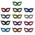 Paillet PVC half gezicht masker carnaval feestdagen optreden verkleedpartij oogmasker - Aangepaste kleur