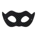 Schwarze Pünktchen Party Augenmaske für Damen, PVC Halbmaske für Halloween Kostüm. - Große Schönheit / Schwarz