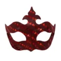 Maschera di Carnevale con Paillettes Rosse Mezzo Viso per Festa Evento Mascherato Articolo - Rosso