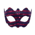 Maschera di carnevale con paillettes viola, maschera occhi in PVC per festa di Halloween. - Viola