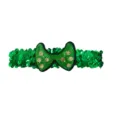 Green sequin headband hair hoop with clover bow for party festival celebration 1pc - St. Patrick's Leg Ring Style A