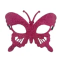Pink glitter butterfly masquerade mask for Halloween party women costume dress up prop - Rose Red
